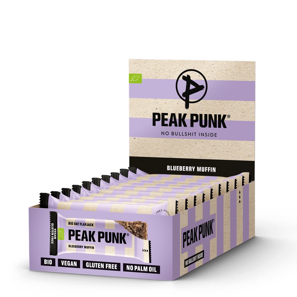 Bio Oat Flapjack Blueberry Muffin 12 x 60 g Sportriegel