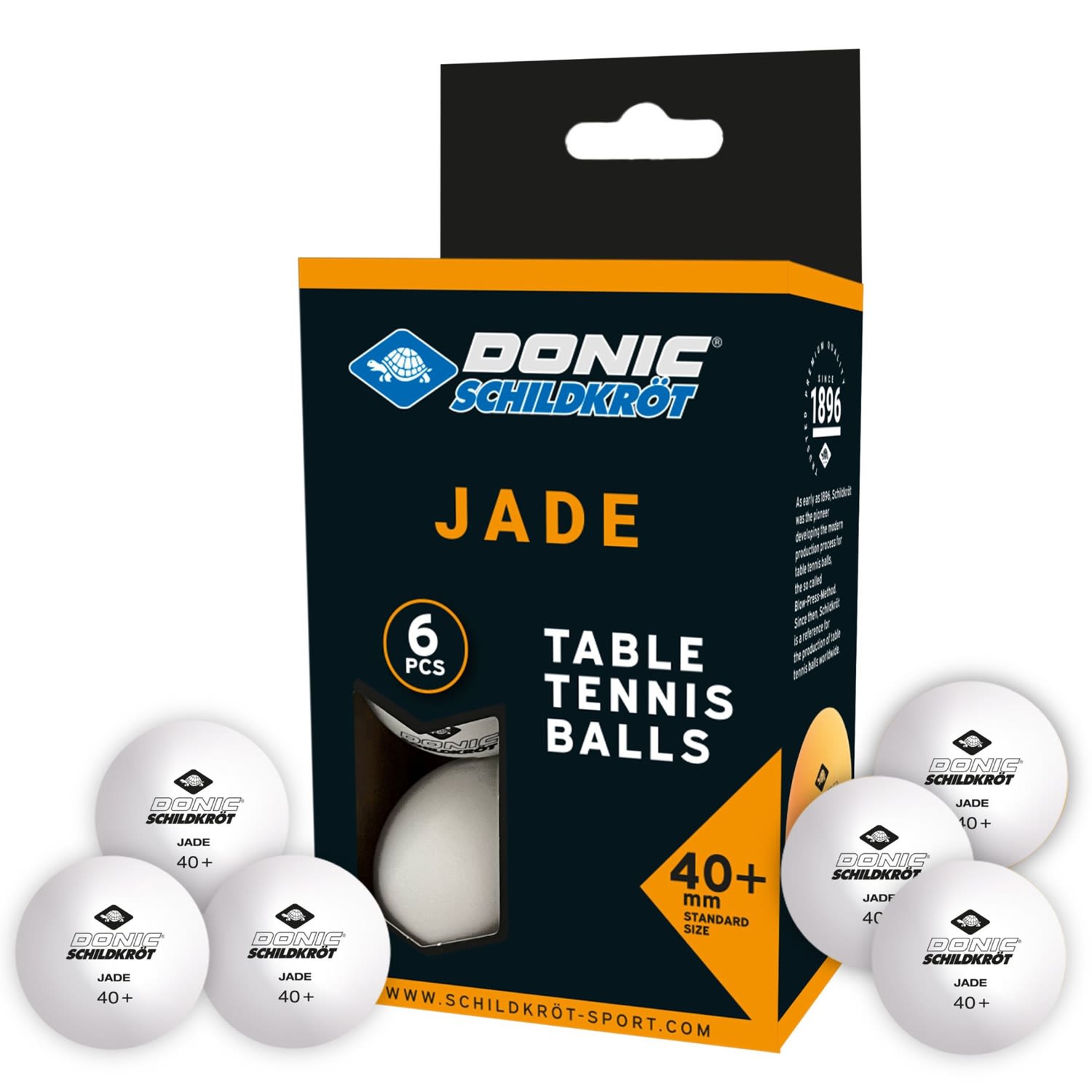 6-Pack Jade Poly 40+ Tischtennisball