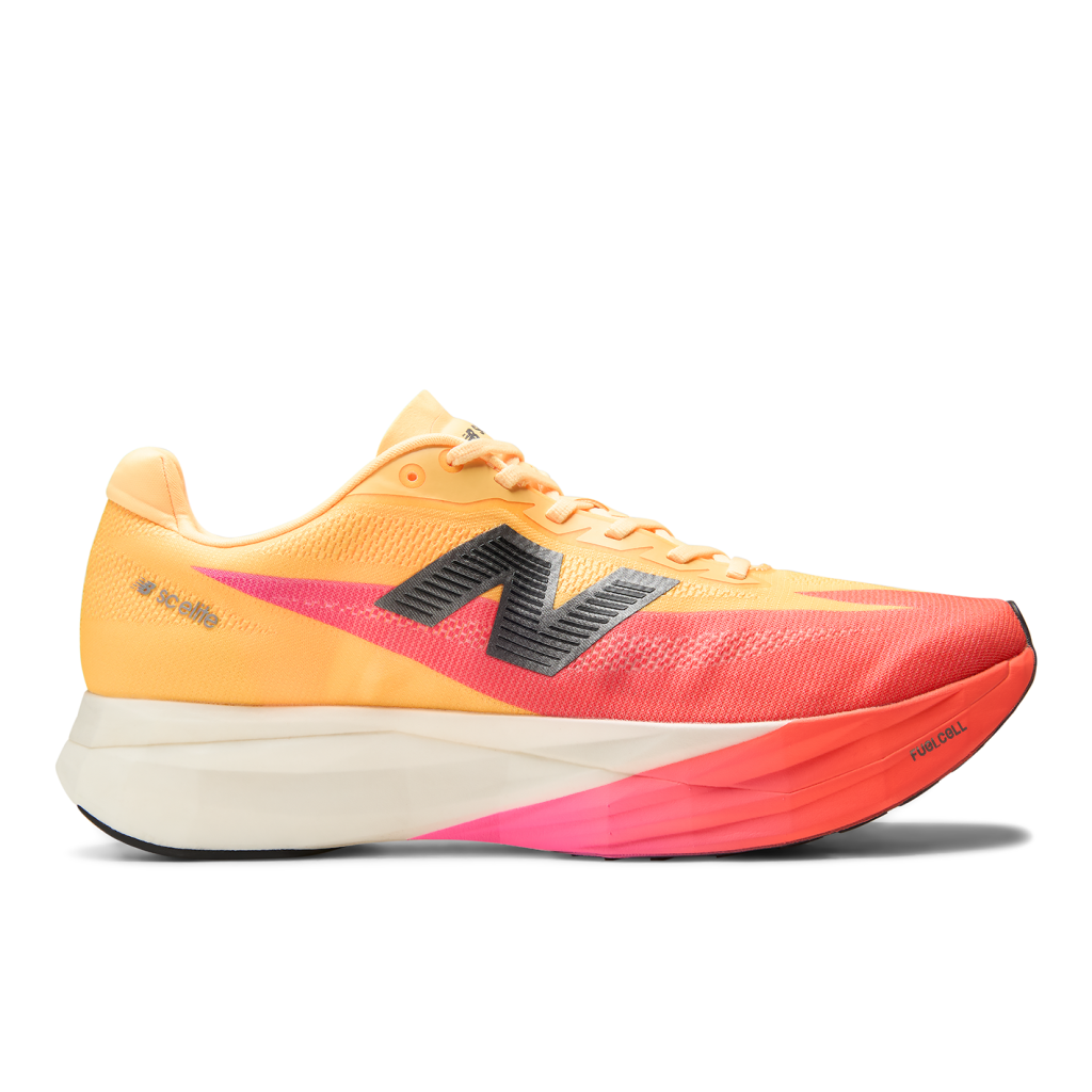 New Balance M SuperComp Elite v5 Wettkampfschuhe Herren, tangerine heat/white peach/pink heat, Grösse: 44