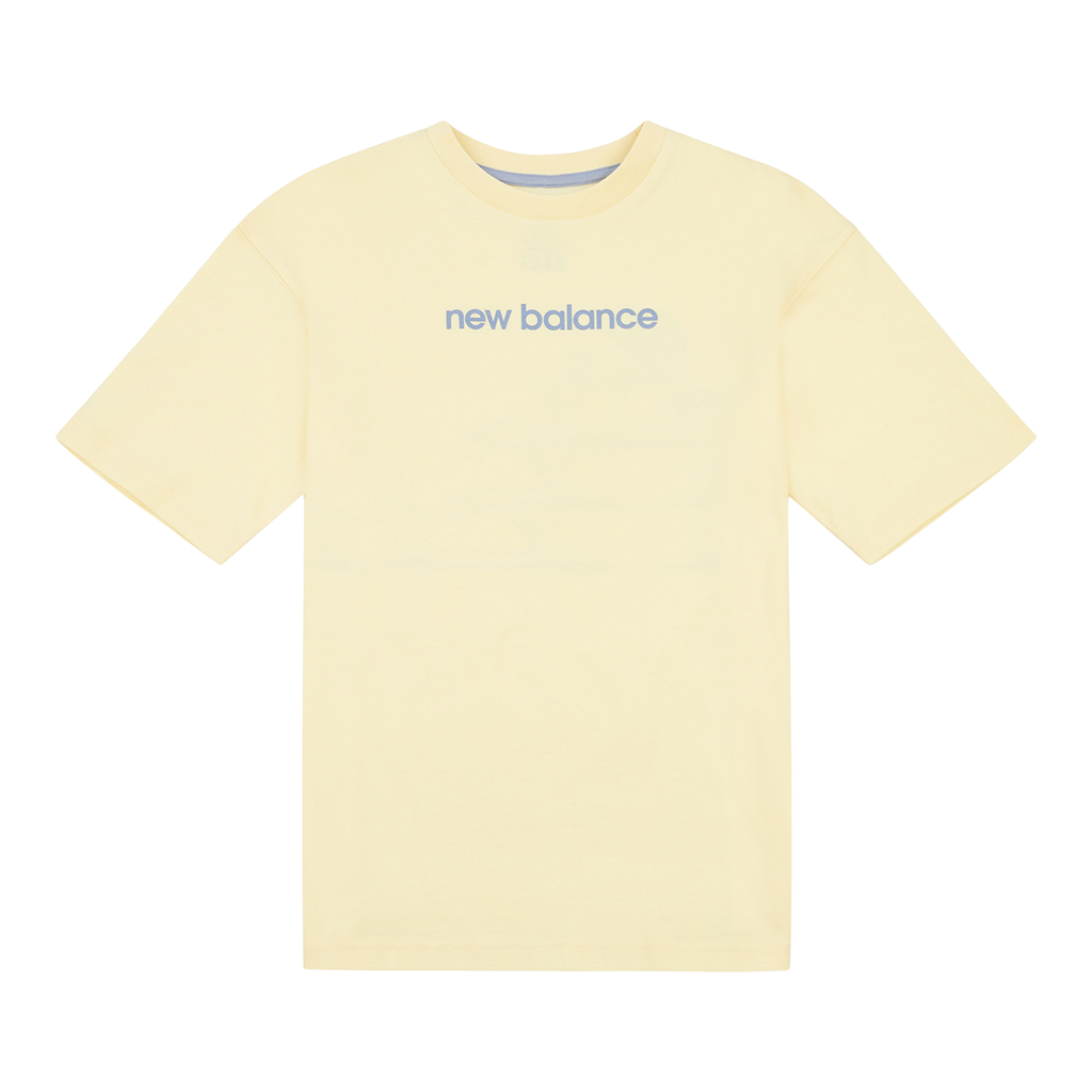 New Balance G NB FLORAL SNEAKER BACK GRAPHICS TEE  female, gelb, Grösse: 9-10 Years