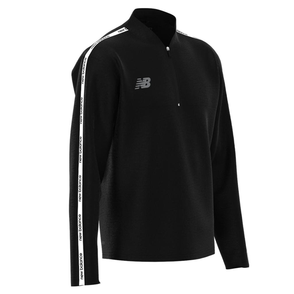 New Balance Y TW Training 1/4 Knitted Midlayer  unisex, schwarz, Grösse: YM