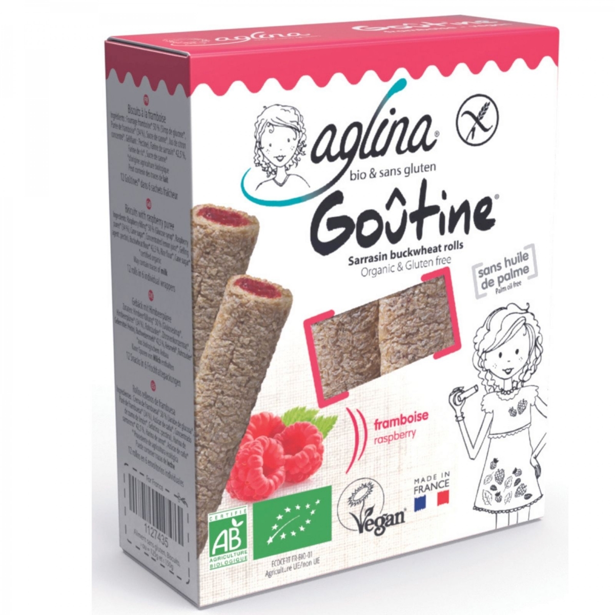 aglina Goûtine Himbeere Bio 125 g