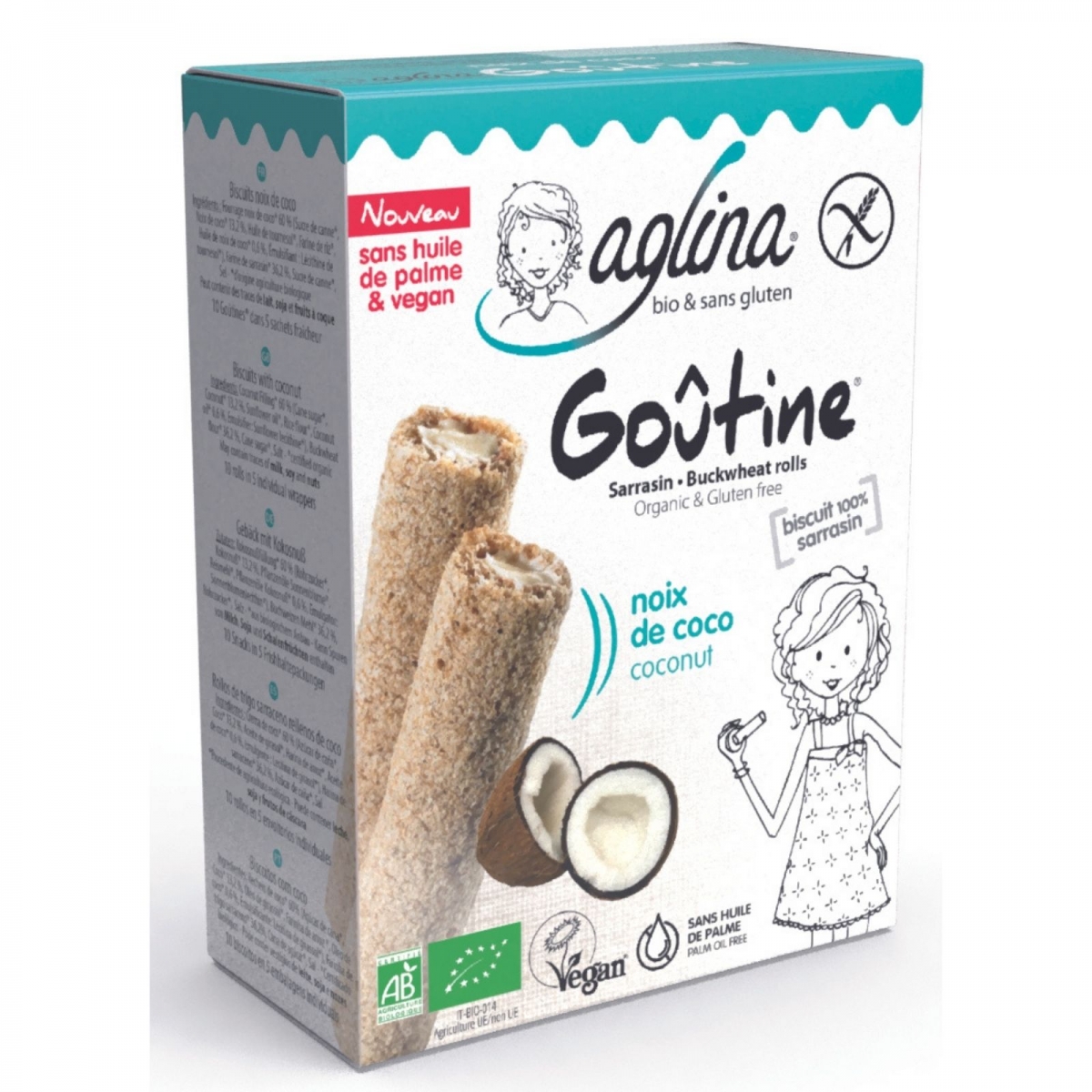 aglina Goûtine Kokosnuss Bio 125 g