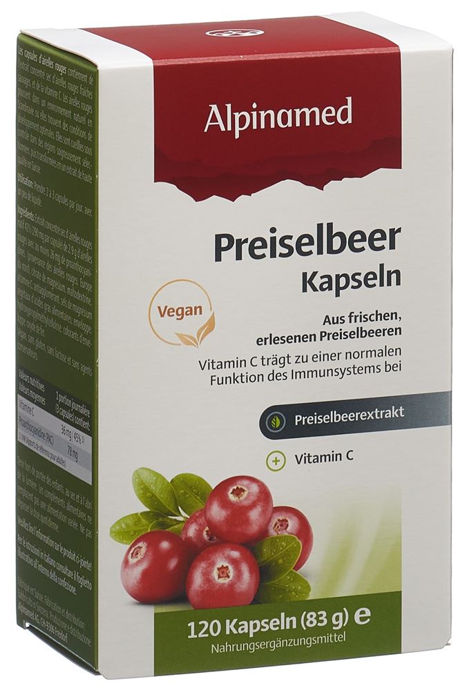 Alpinamed Preiselbeer Kaps 120 Stk