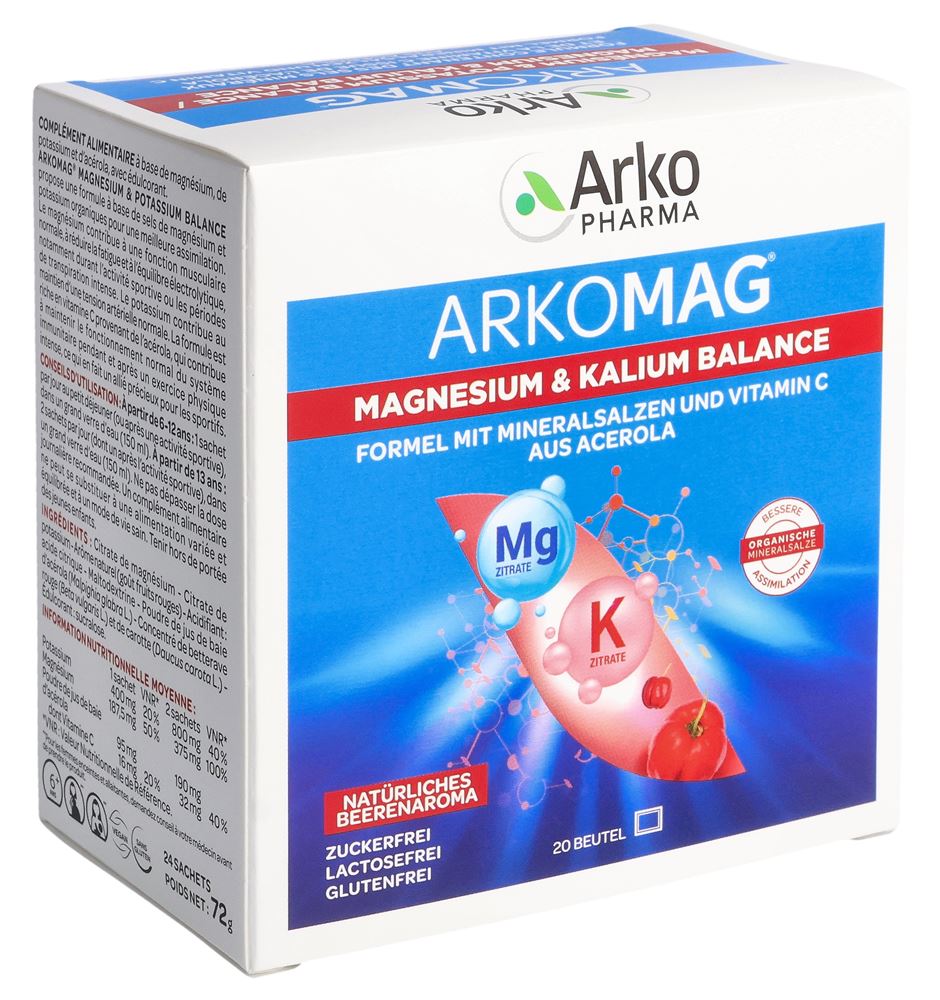 Arkomag Magnesium + Kalium Btl 24 Stk