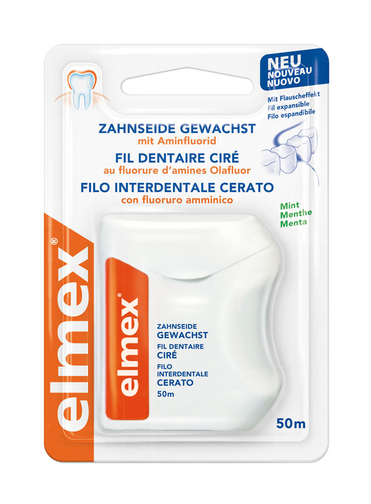 elmex Zahnseide 50m gewachst