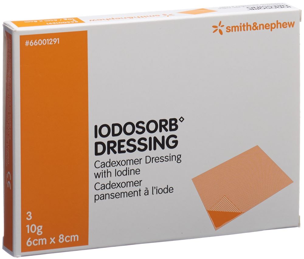 Iodosorb Dressing 10 g 6x8cm 3 Stk