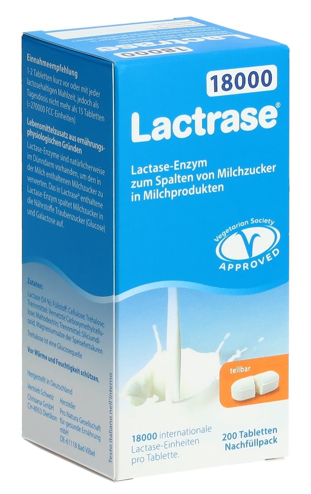 Lactrase Tabl 18000 IE Ds 200 Stk