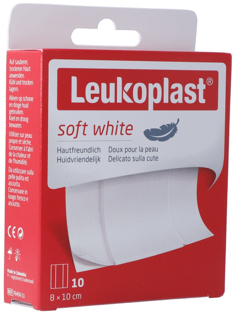 Leukoplast soft white 8x10cm 10 Stk