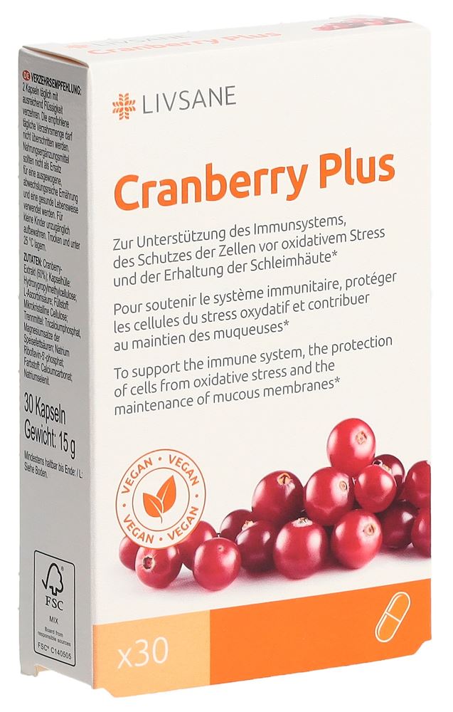 Livsane Cranberry Plus Kaps 30 Stk
