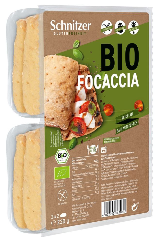 Schnitzer Focaccia Bio Btl 220 g