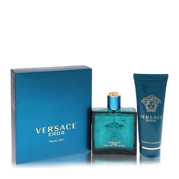 Versace Eros Gift Set -- 100 ml Eau De Toilette Spray + 100 ml Shower Gel
