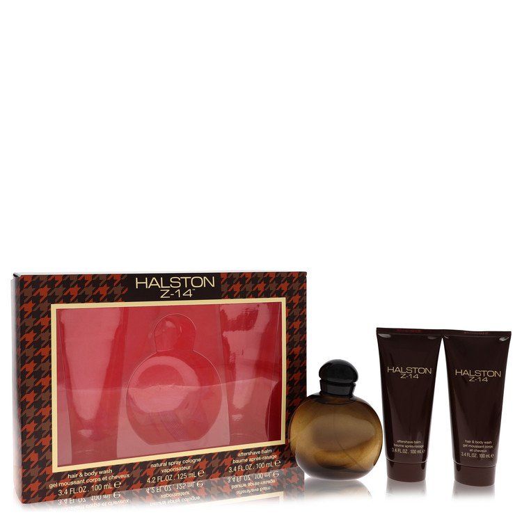 Halston Z-14 Gift Set -- 125 ml Cologne Spray + 101 ml After Shave Balm + 101 ml Hair & Body Wash