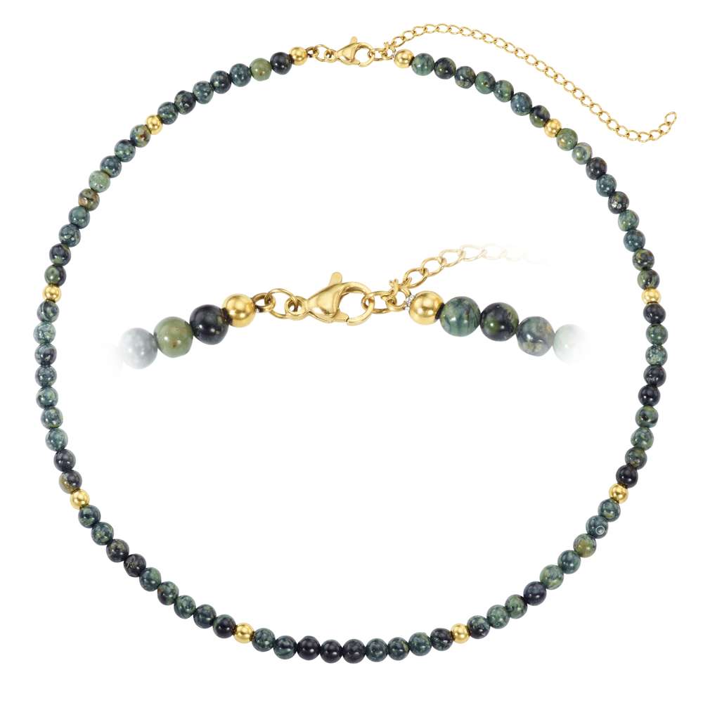 Jade Edelstahlhalskette