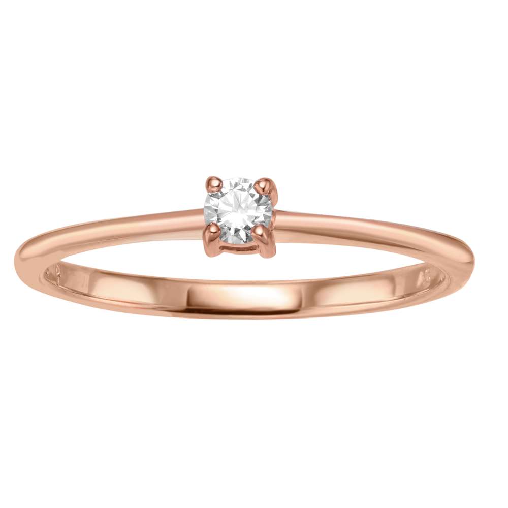 Silber-Solitaire-Ring