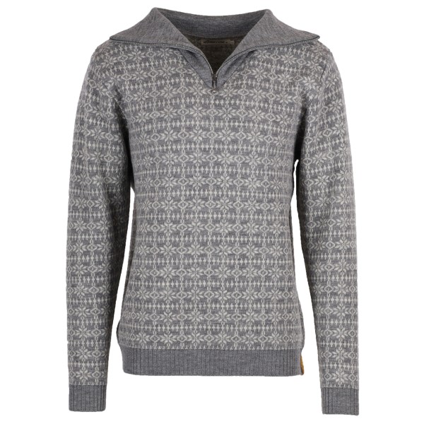 Albmerino - Troyer Norweger - Wollpullover Gr L grau