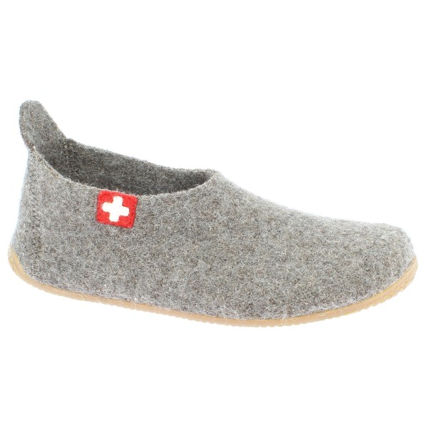 Living Kitzbühel - Slipper Schweizer Kreuz No. 4249 - Hüttenschuhe Gr 25 grau