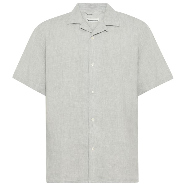 KnowledgeCotton Apparel - Box S/S Linen Shirt - Hemd Gr M grau
