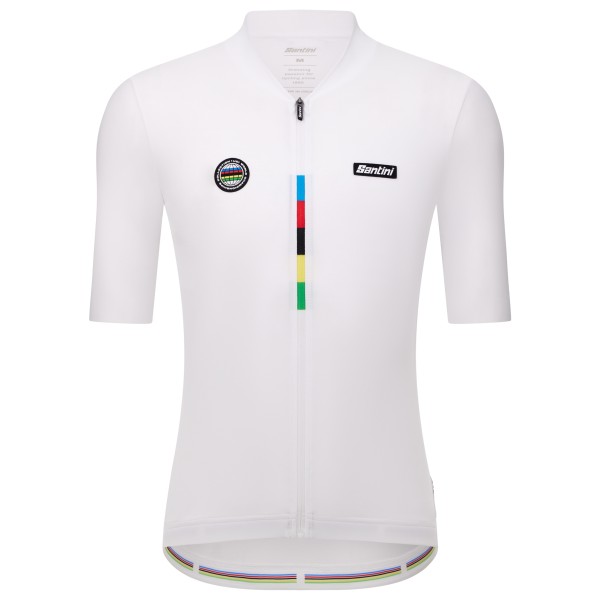 Santini - UCI World Champion Jersey Mondo - Velotrikot Gr L weiß