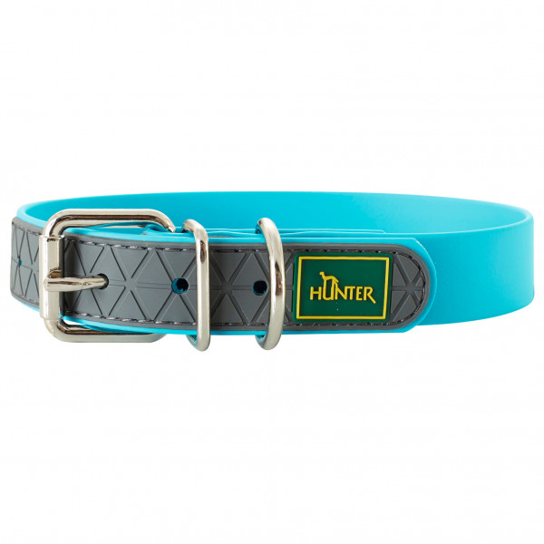 Hunter - Collar Convenience - Hundehalsband Gr Halsumfang 33-41 cm - Breite 2,0 cm turquoise