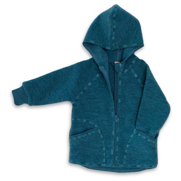 Engel - Baby-Jacke mit Kapuze und Reissverschluss - Wolljacke Gr 86/92 blau