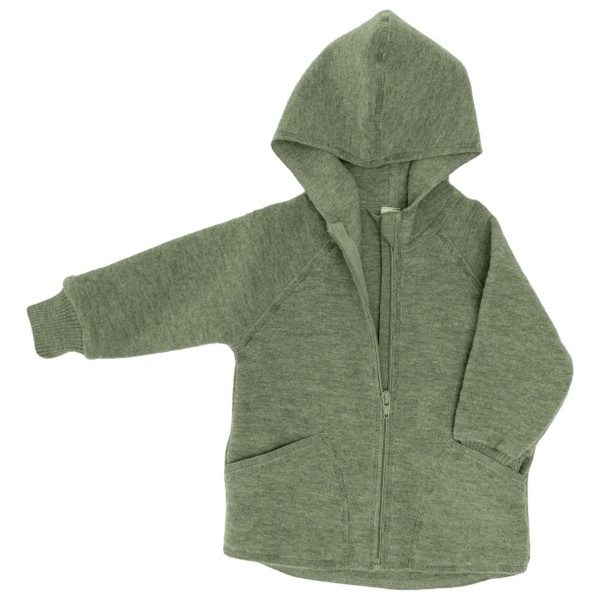 Engel - Baby-Jacke mit Kapuze und Reissverschluss - Wolljacke Gr 86/92 oliv