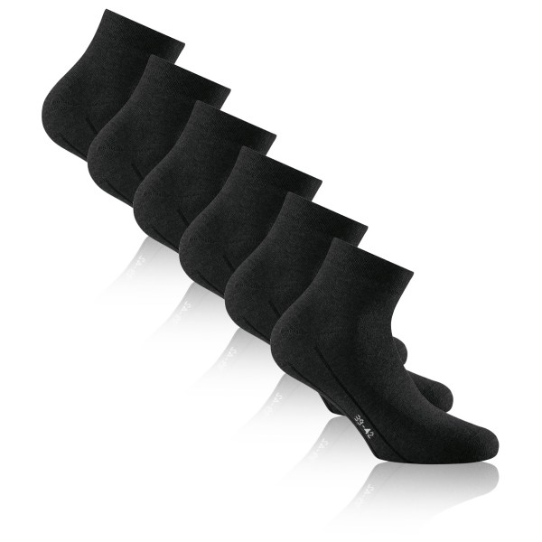 Rohner - Basic Sneaker Plus 3er Pack - Multifunktionssocken Gr 35-38 schwarz