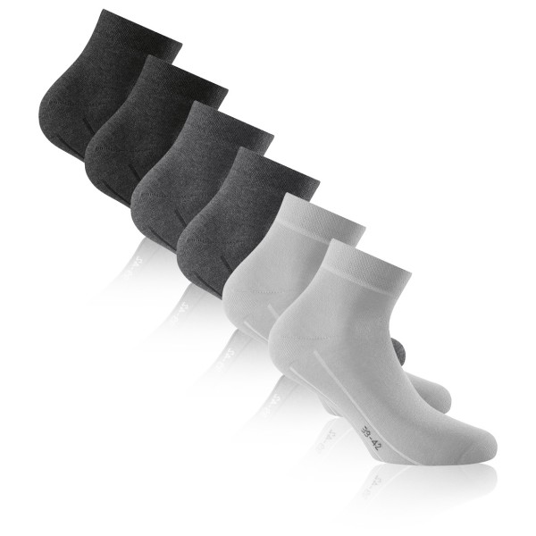 Rohner - Basic Sneaker Plus 3er Pack - Multifunktionssocken Gr 43-46 grau