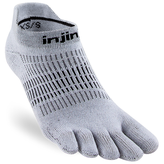 Injinji - Women's Run Lightweight No-Show - Laufsocken Gr 40,5-44,5 grau