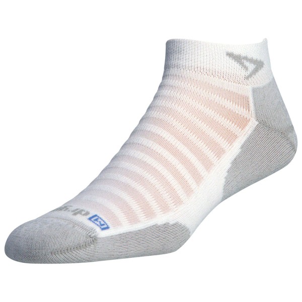 Drymax - Running Lite-Mesh 1/4 Crew - Laufsocken Gr 47,5-50 grau/weiß