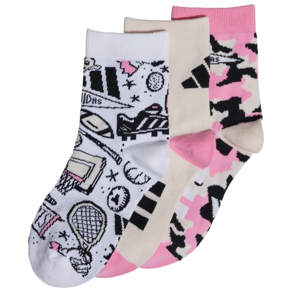 adidas - Kid's Logo Socks 3-Pack - Multifunktionssocken Gr 28-30 - KXL grau