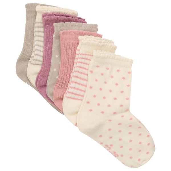 Minymo - Kid's Socks with Pattern 7-Pack - Multifunktionssocken Gr 15-18;23-26;27-30;31-34;35-38 beige;grau