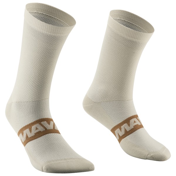Mavic - Essential Mid Socks - Velosocken Gr 35-38 grau/beige