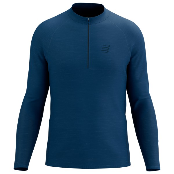 Compressport - Trail Half Zip L/S T-Shirt - Laufshirt Gr XL blau