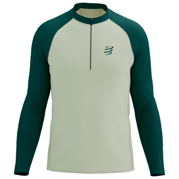 Compressport - Trail Half Zip L/S T-Shirt - Laufshirt Gr L;XL blau;grau