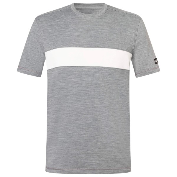 super.natural - Montana Brush Tee - Merinoshirt Gr XXL grau