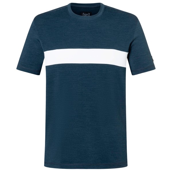 super.natural - Montana Brush Tee - Merinoshirt Gr L;M;S;XL;XXL blau;grau