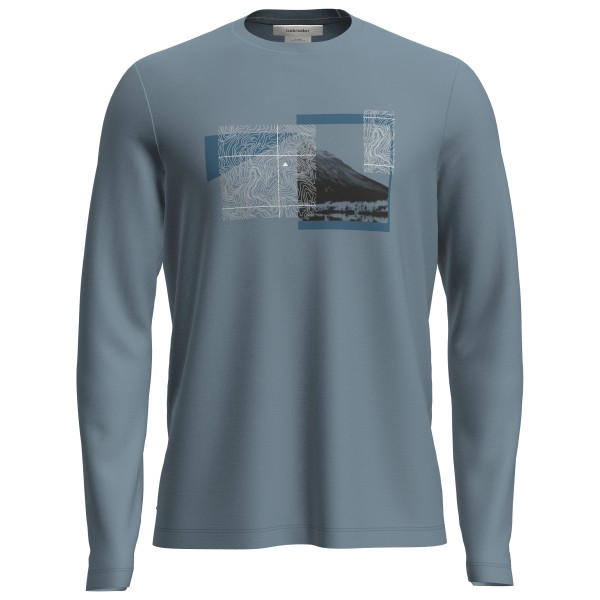 Icebreaker - Merino 150 Tech Lite L/S Tee Peak Balance - Merinolongsleeve Gr L grau