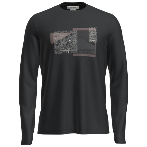 Icebreaker - Merino 150 Tech Lite L/S Tee Peak Balance - Merinolongsleeve Gr L;M;S;XL;XXL grau;schwarz