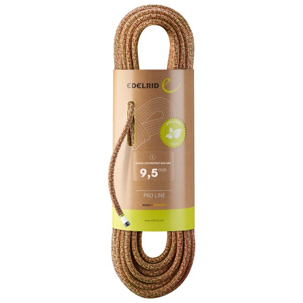 Edelrid - Eagle Lite Protect Eco Dry 9,5 mm - Einfachseil Gr 30 m;50 m;60 m;70 m;80 m braun/beige