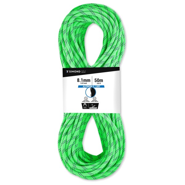 SIMOND - Rappel Alpinism 8.1 - Halbseil Gr 60 m grün