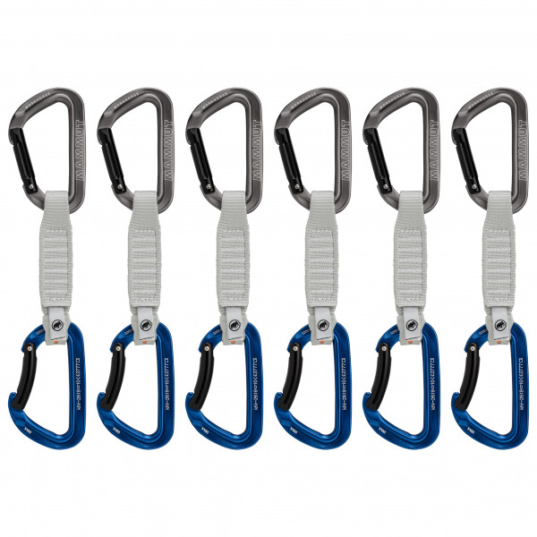 Mammut - Workhorse Keylock Quickdraws - Express-Set Gr 12 cm - Straight / Bent Gate grau
