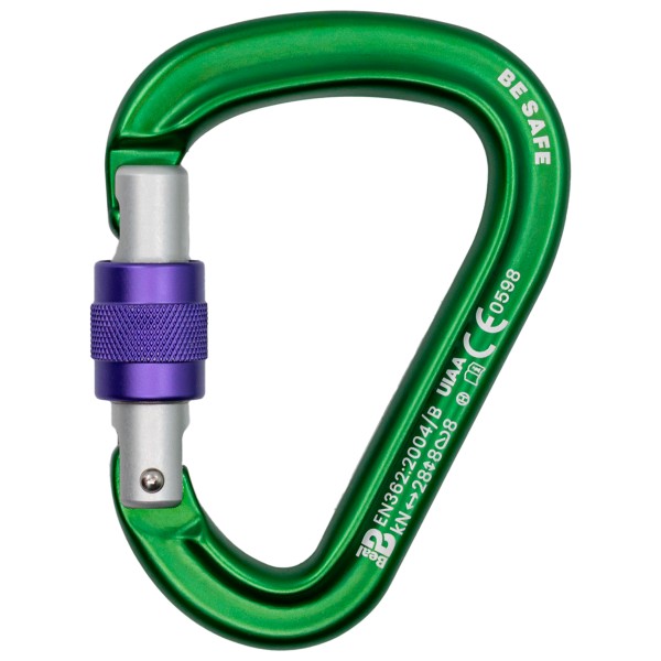 Beal - Be Safe Screw - HMS-Karabiner grün;rosa