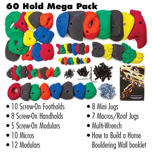Metolius - Mega Pack 60 - Klettergriffe Gr 60 Holds weiß
