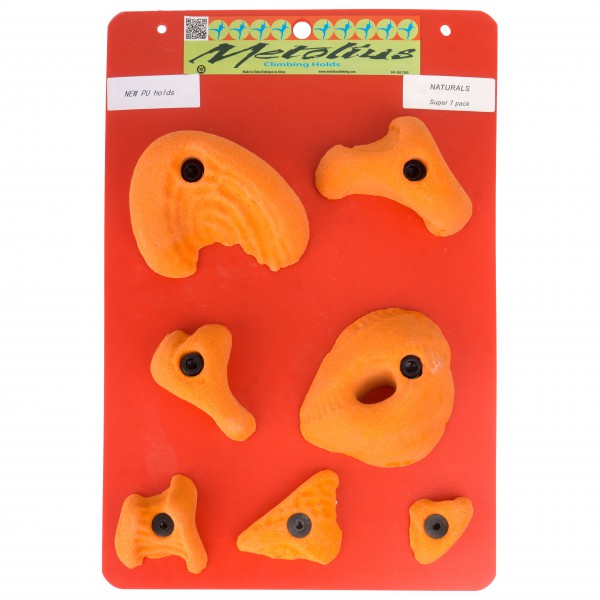 Metolius - Super 7 Set Naturals - Klettergriffe Gr 7 Holds orange