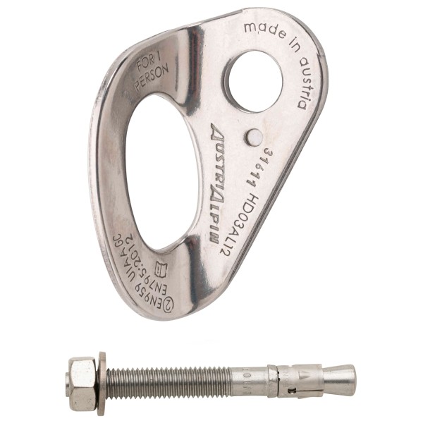 AustriAlpin - Bohrhakenlasche Set - Bohrhaken Gr 10 mm - Bolt: 10 x 70 mm;10 mm - Bolt: 10 x 85 mm;12 mm - Bolt: 12 x 104 mm colorless