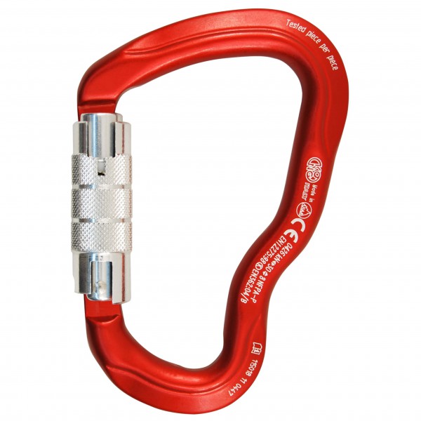 Kong - Alukarabiner Ferrata Twist Lock - Klettersteig-Karabiner schwarz/grau