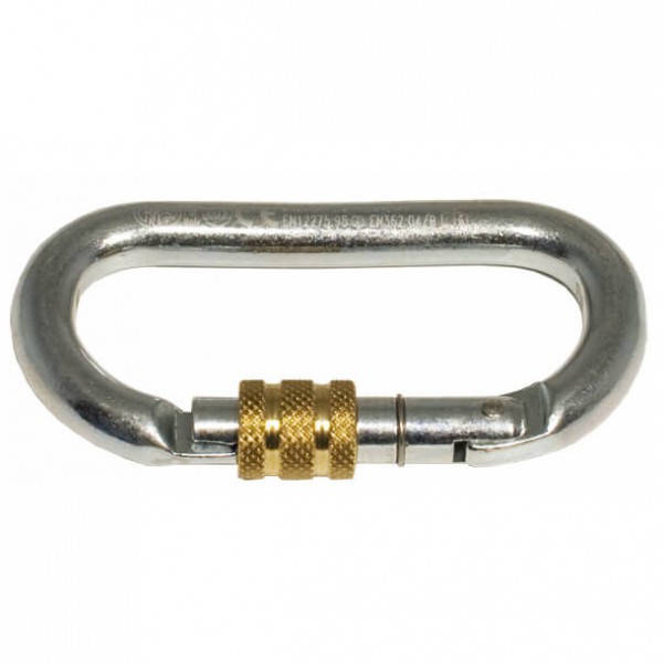 Kong - Oval Stahlschrauber - Stahlkarabiner grau