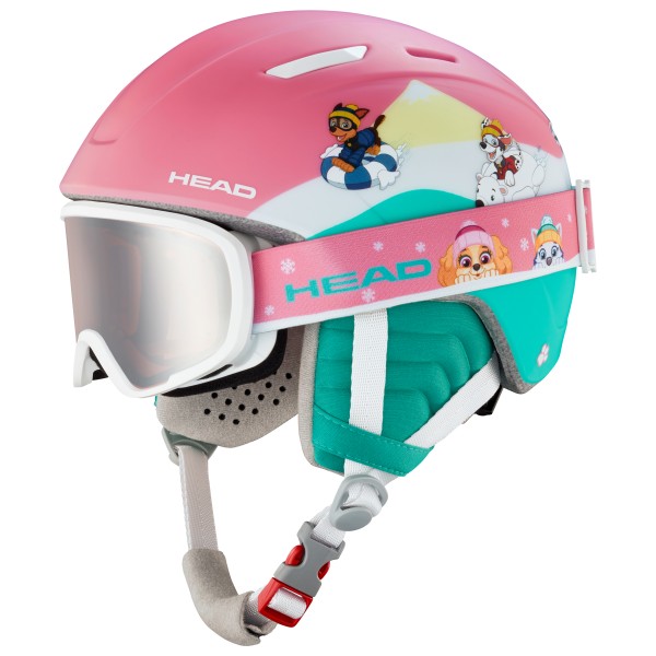 Head - Kid's Maja Set Paw S2 VLT 20% - Skihelm Gr 52-56 cm - XS/S rosa