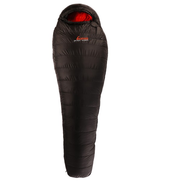 Alvivo - Ibex 600 - Daunenschlafsack Gr 215 cm schwarz/rot